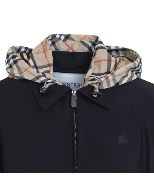 Burberry Black Solid Hood Jacket