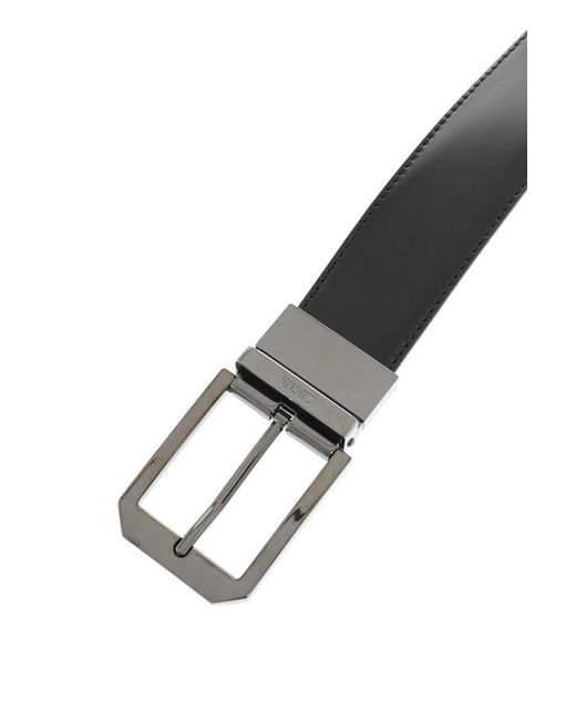 Zegna Gray Solid Formal Belt for men