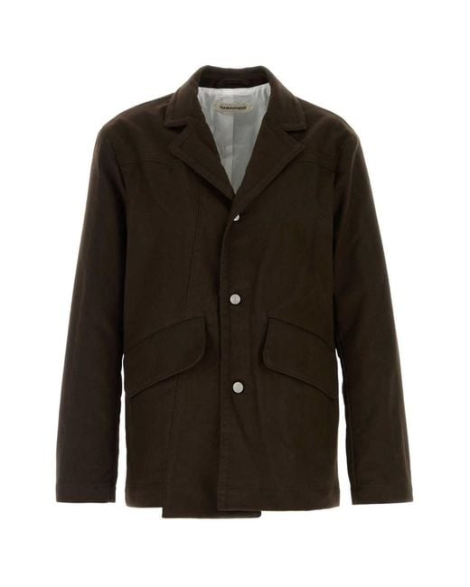 NAMACHEKO Black Cotton Blazer for men