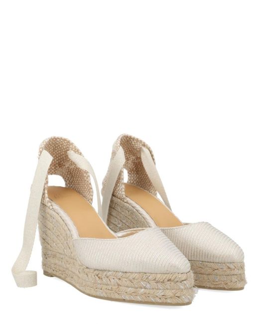 Castaner Natural Cotton Espadrille Wedges