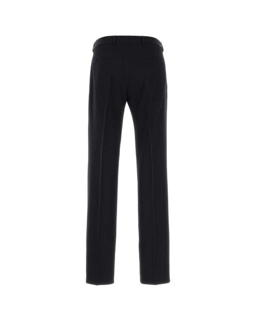 Gucci Black Flat Front Pants for men