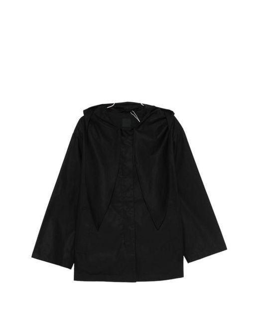 Totême Black Solid Hood Jacket