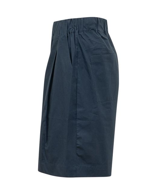 A PAPER KID Blue Solid Shorts for men
