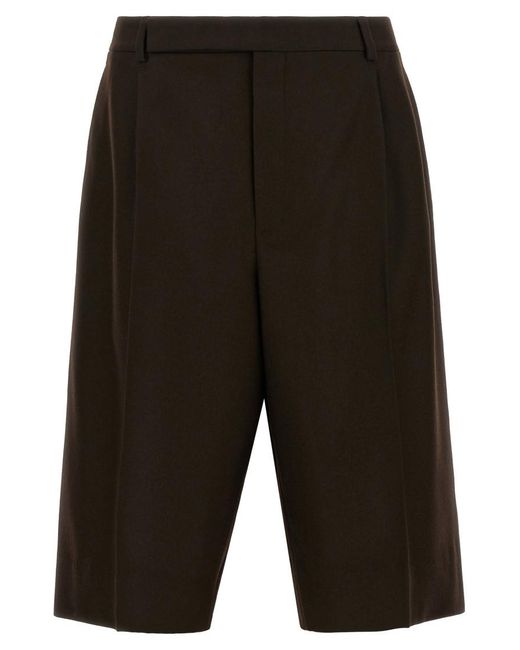 Saint Laurent Black Solid Shorts for men