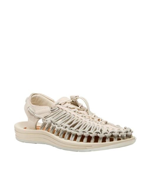 Keen White Braided Sandals