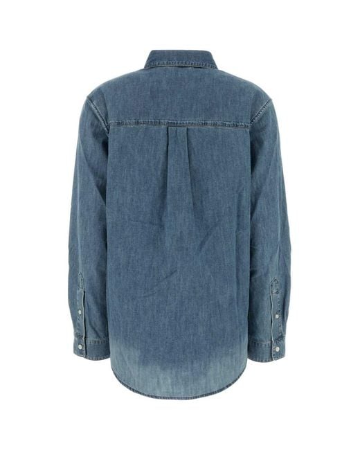 Miu Miu Blue Regular Solid Shirt