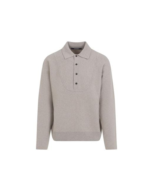 Jacquemus Gray Wool Sweater for men