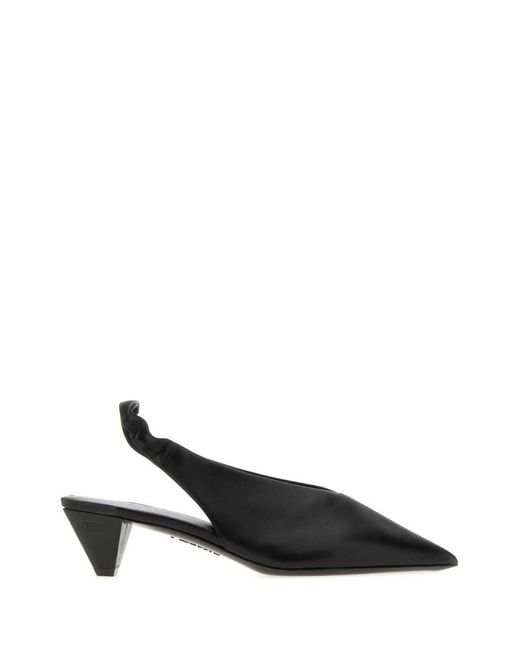 Loewe Black Pointed-Toe Pumps