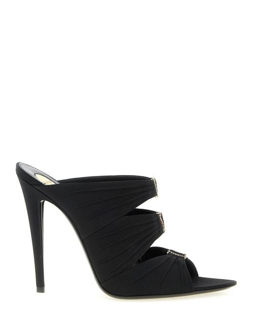 Saint Laurent Black Solid Heels