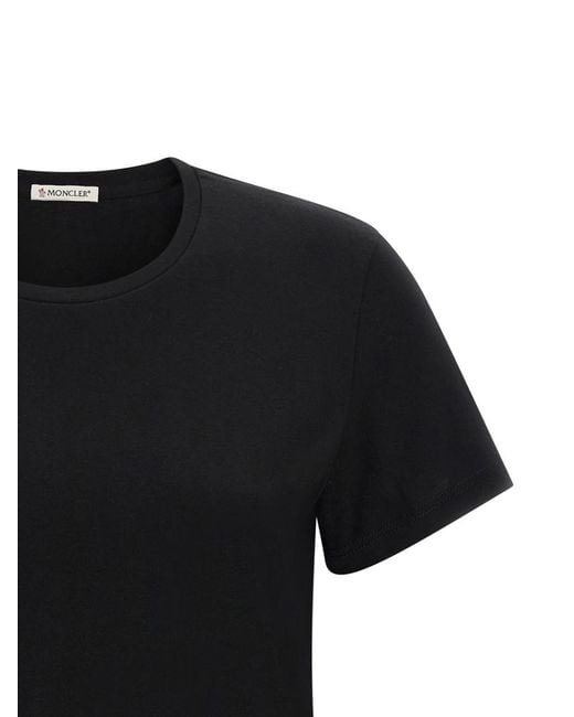 Moncler Black Logo Patch T-Shirt