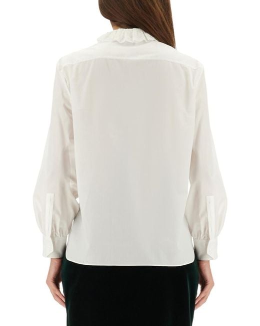 Saint Laurent White Regular Solid Shirt