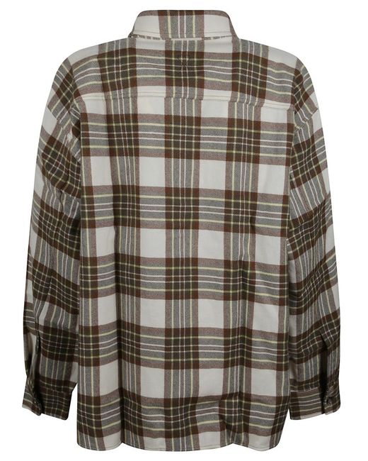 AMI Gray Regular Checks Shirt