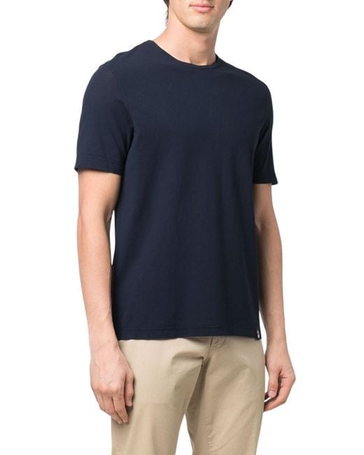 Drumohr Blue Solid T-Shirt for men