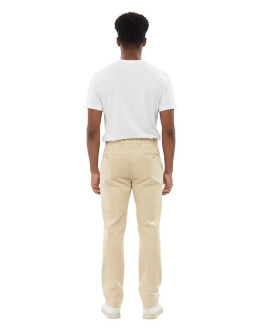 Corneliani Natural Flat Front Pants for men