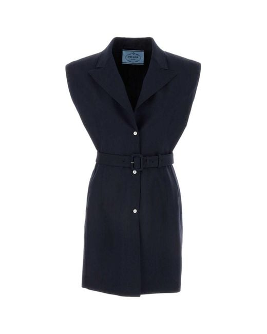 Prada Blue Wool Vest