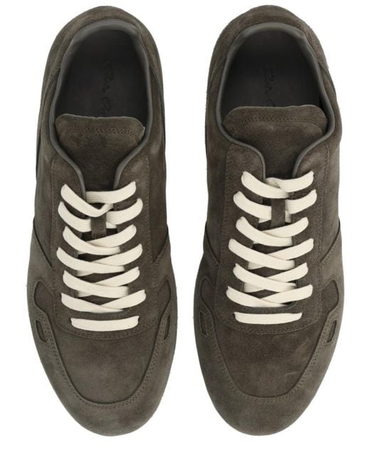Rick Owens Black Solid Minimal Sneakers for men