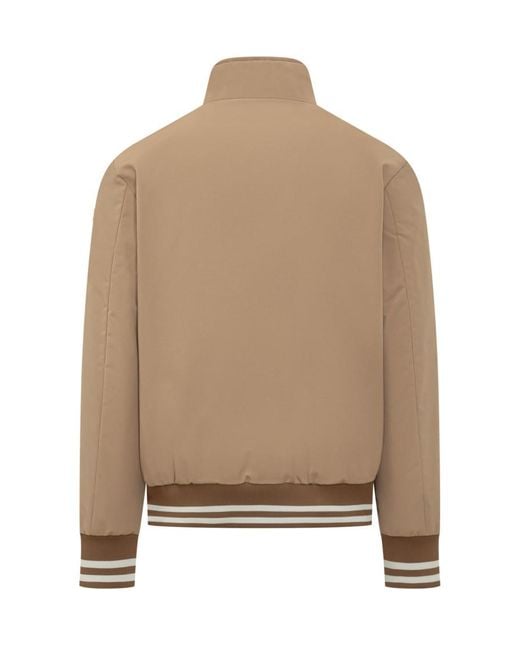 Moncler Natural Solid Mock Collar Jacket for men