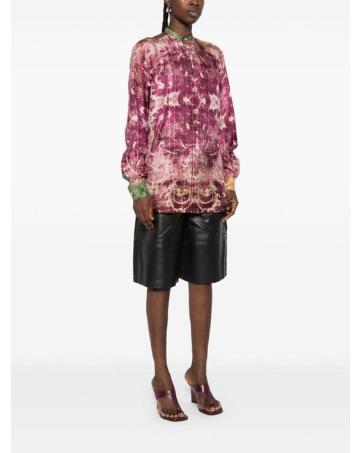 Pierre Louis Mascia Pink Printed Shirt