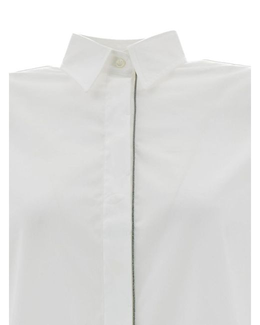 Brunello Cucinelli White Regular Solid Shirt