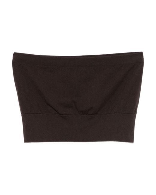 Wolford Black Solid Strapless Top