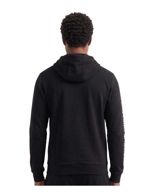EA7 Black Logo Hoodie for men