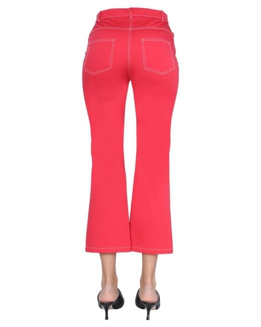 Moschino Flared Flat Front Pants