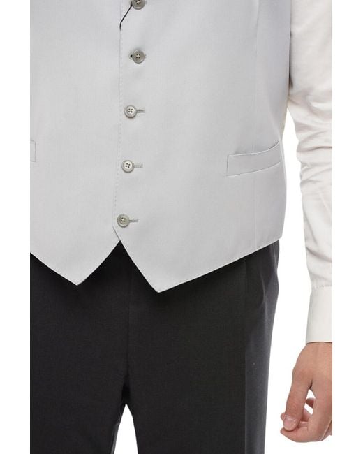 Corneliani White Solid Waistcoat for men