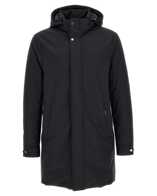 Moorer Blue Hood Parka Jacket for men