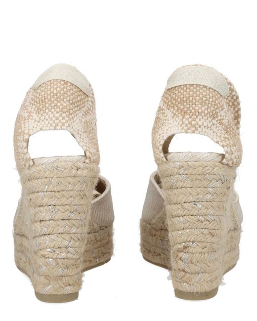 Castaner Natural Cotton Espadrille Wedges