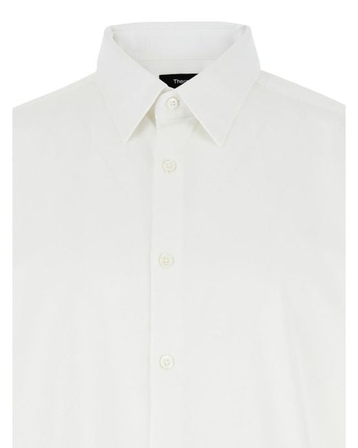 Theory White Regular Solid Shirt for men