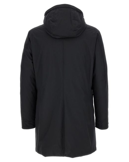 Moorer Blue Hood Parka Jacket for men