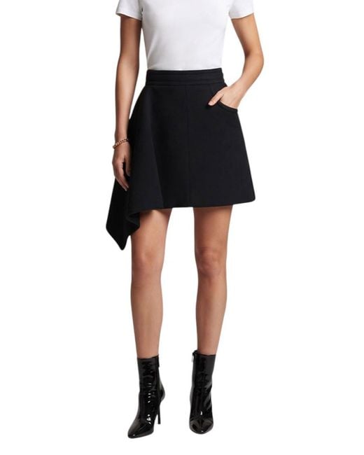 Patou Black Solid Mini Skirt