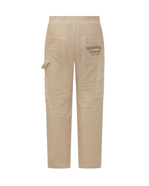 DSquared² Natural Straight Cargos Pants for men