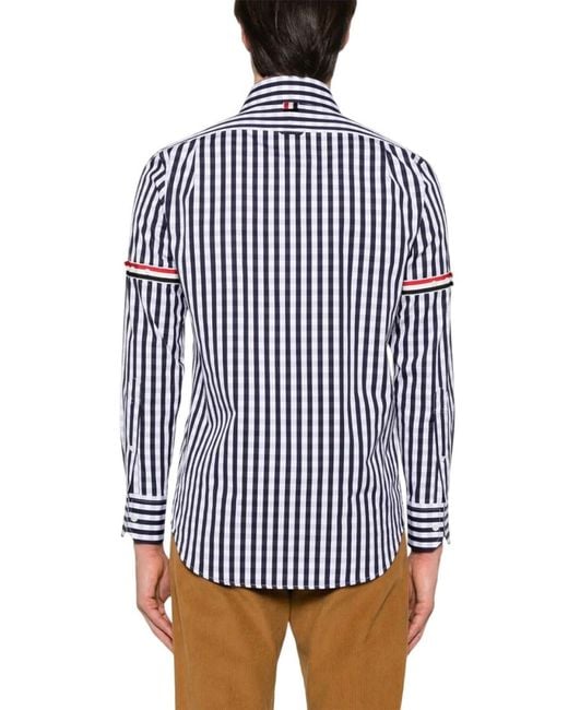 Thom Browne Blue Stripes Shirts for men