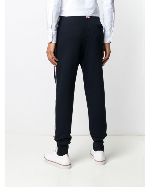 Thom Browne Blue Rwb Stripe Loopback Track Pants for men
