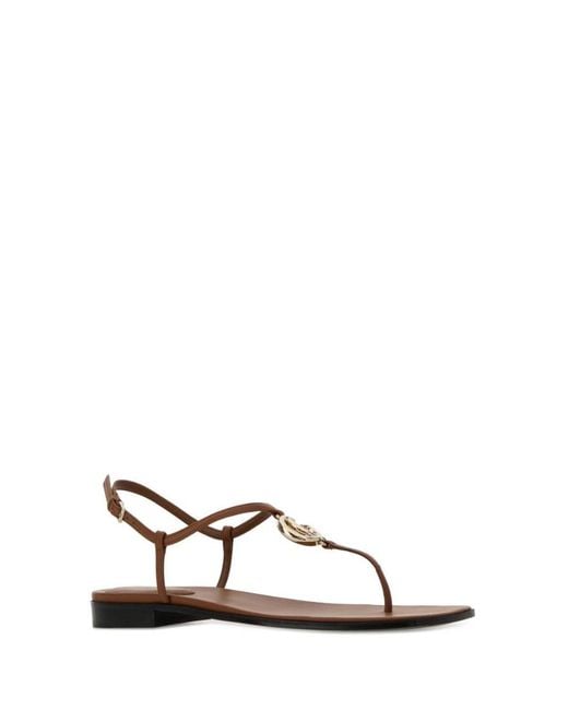 Gucci Brown Ankle Strap Sandals