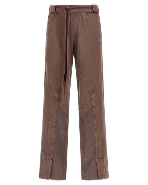 The Attico Brown Regular Drawstring Pants