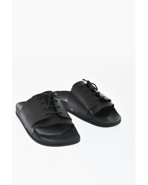 Maison Margiela Black Solid Pool Slides