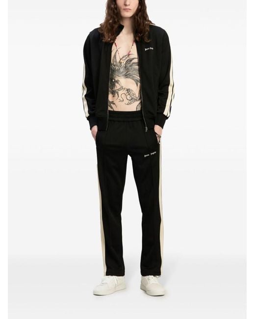 Palm Angels Black Classic Logo Track Jacket for men