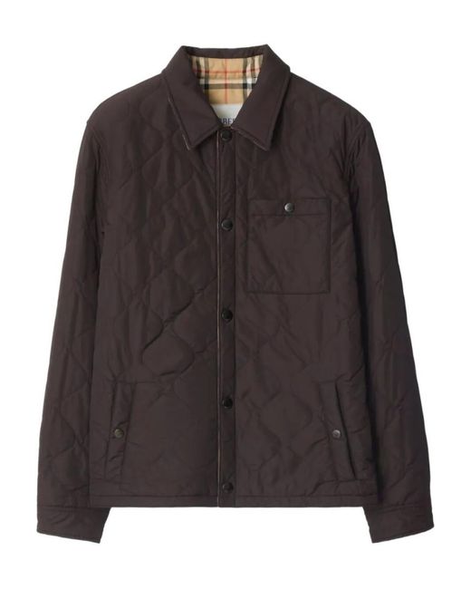 Burberry Black Reversible Quilted Overshirt for men