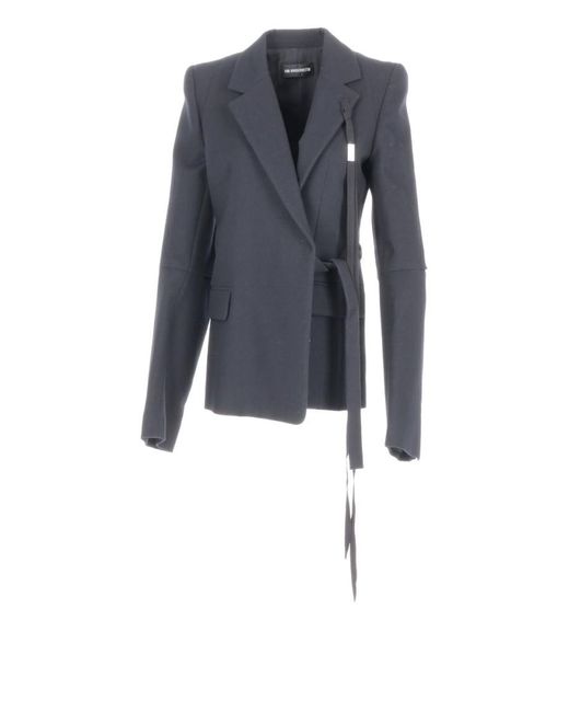 Ann Demeulemeester Blue Venla Asymmetric Tailored Jacket