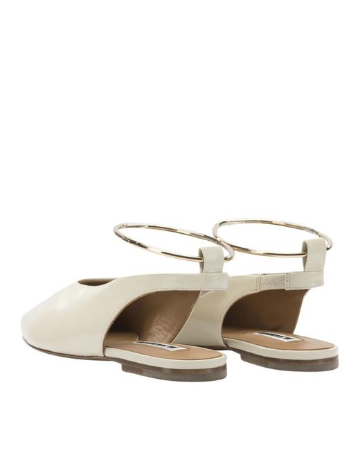 Jil Sander White Strap Ballet Flat