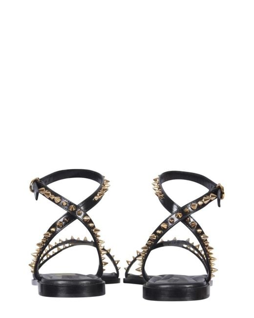 McQueen White Studded Sandals