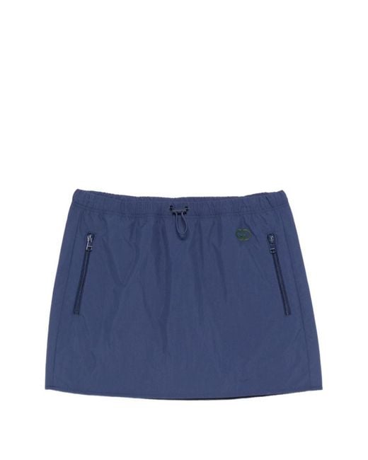 Gucci Blue Solid Mini Skirt