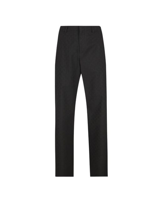 Gucci Black Tailored Flat Front Pants for men