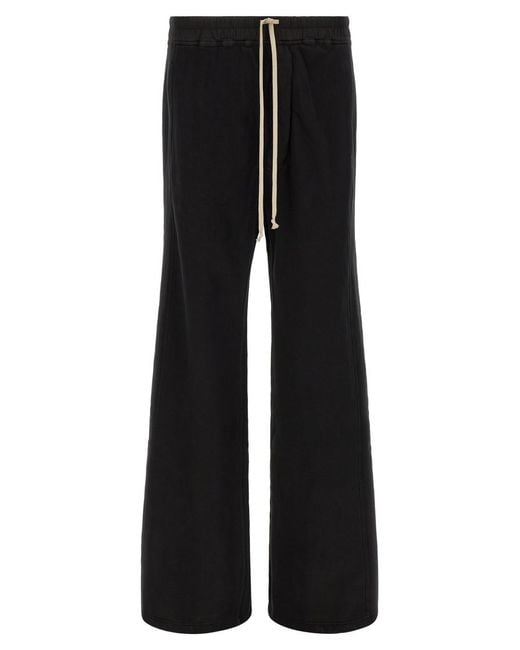 Rick Owens Black Drawstring Trousers for men