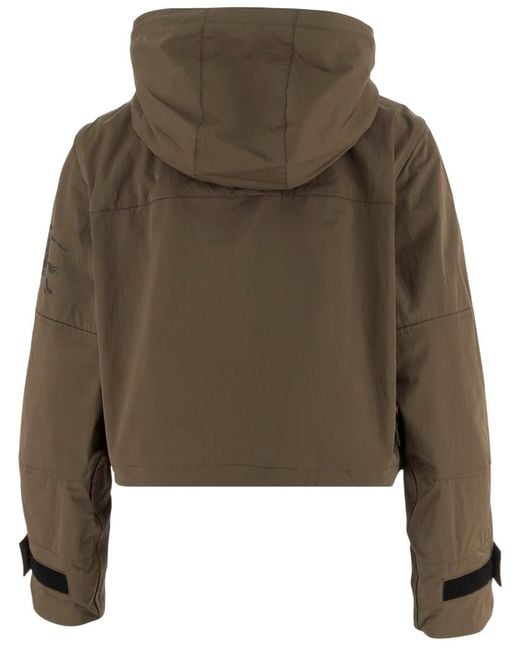 Burberry Green Solid Hood Blazer