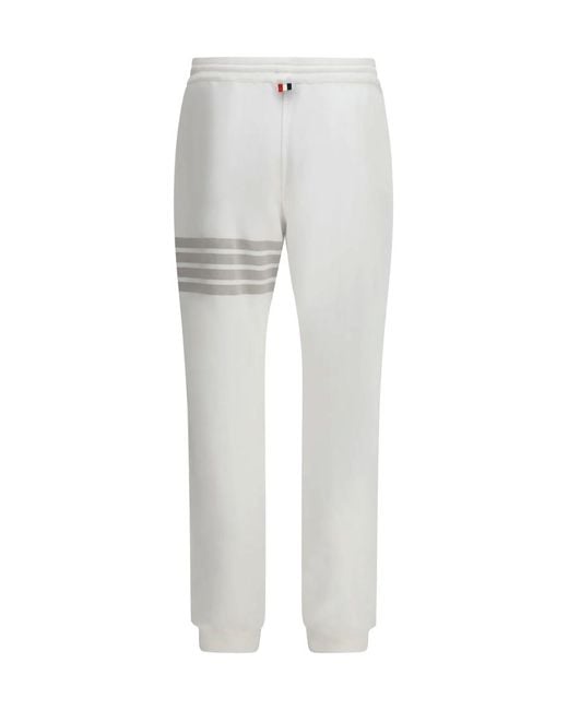 Thom Browne Gray Stripes Regular Joggers for men