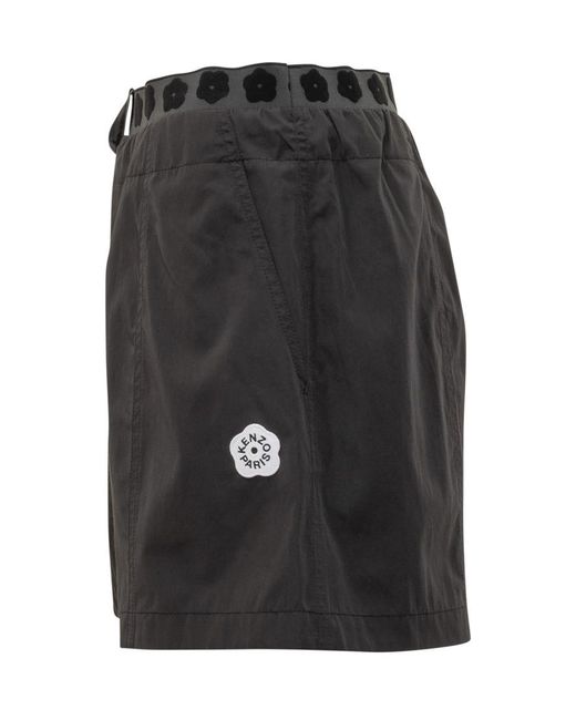 KENZO Black Solid Shorts