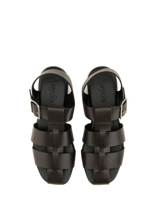 Aeyde White Solid Sandals